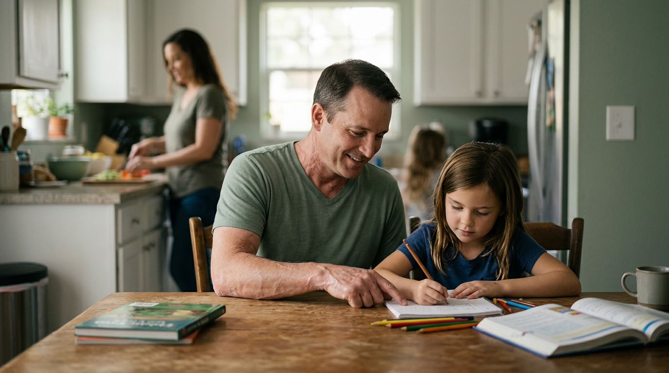 Burn survivor rejoining daily family life during recovery from a serious burn injury.