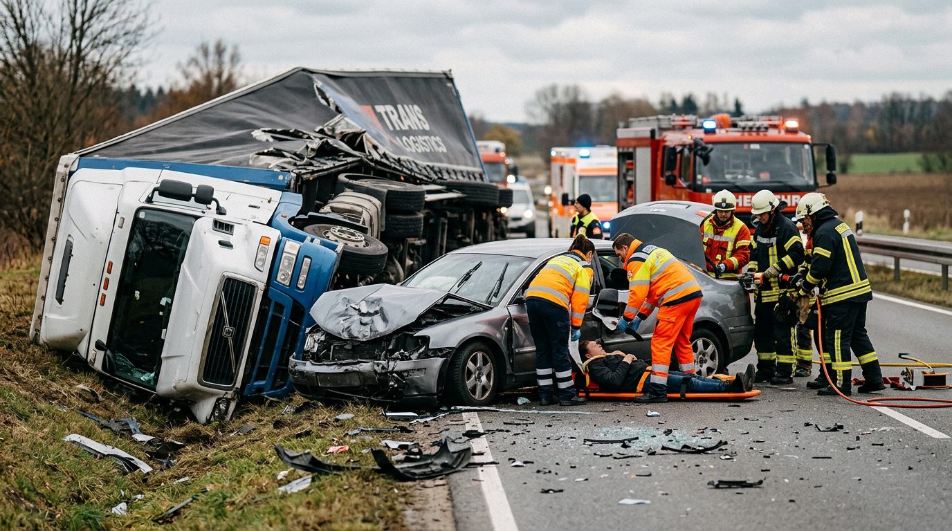 accidente camion lesiones graves