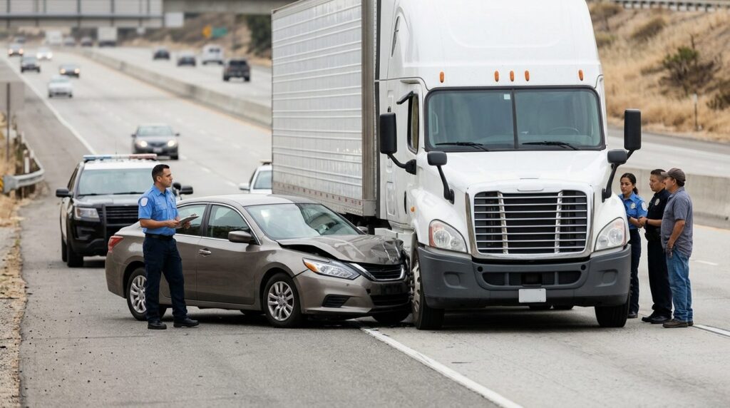 Vehículos dañados tras accidente grave en carretera.