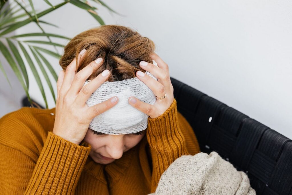 a person relearning routines with a caregiver's support after a traumatic brain injury