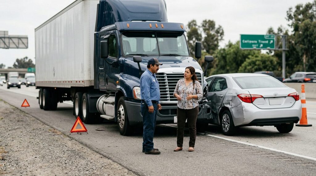 Vehículos dañados después de accidente grave en carretera.