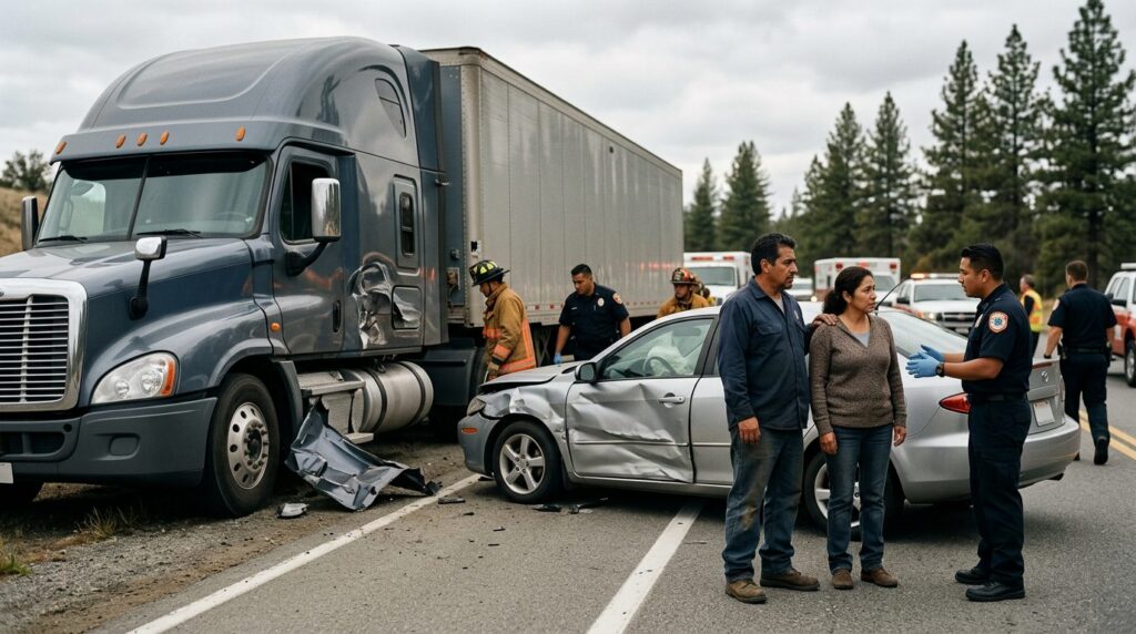 Vehículos dañados tras accidente grave de tránsito.