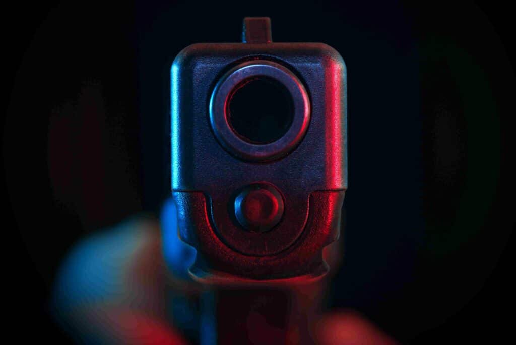 Close-up of a gun barrel
