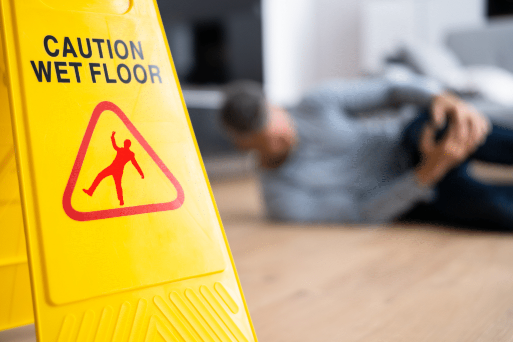 Caution wet floor sign