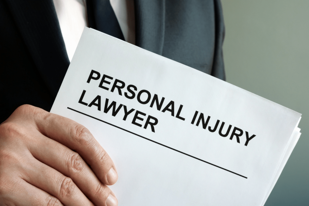 Man holding a file personal injury lawyer